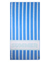 Kids "Summer"-Graphic Striped Cotton-Blend Terry Camp Beach Towel