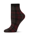 Women's Perfect Plaid Stretch Anklet Sock : Color: Black