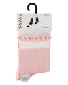 Women's Sheer Ruffle Cuff Faux Pearl Anklet Sock