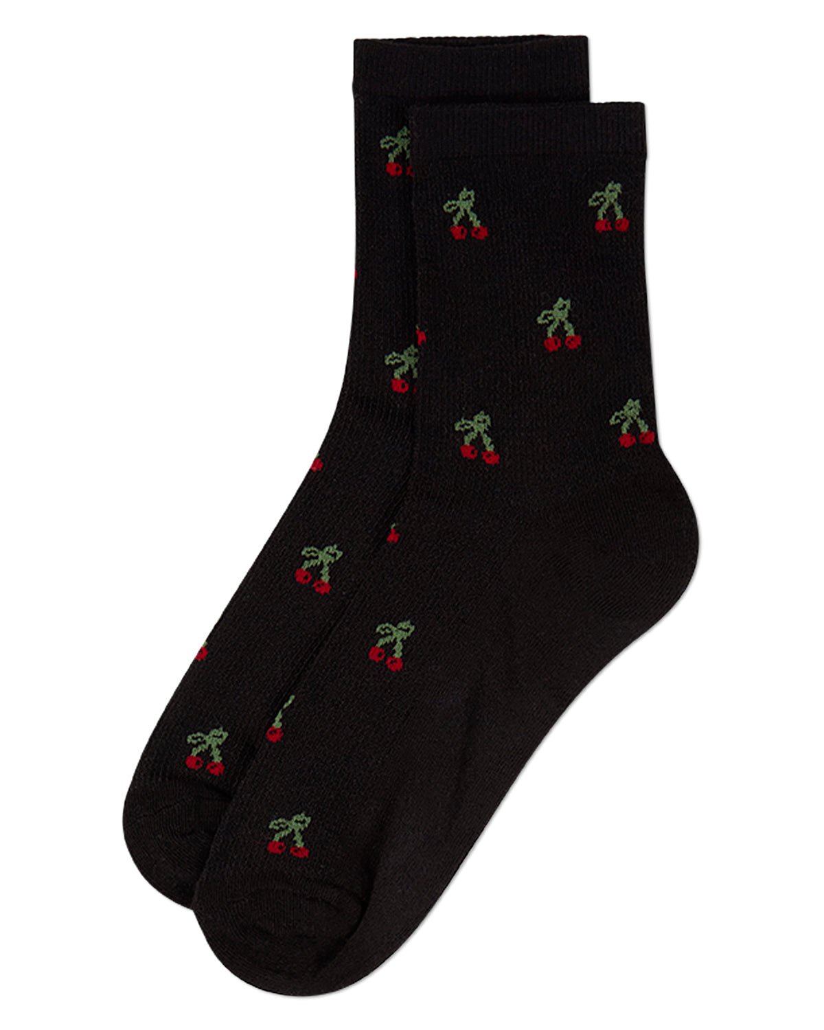 Women's Cherrybomb Waffle Knit Cotton Blend Anklet Socks