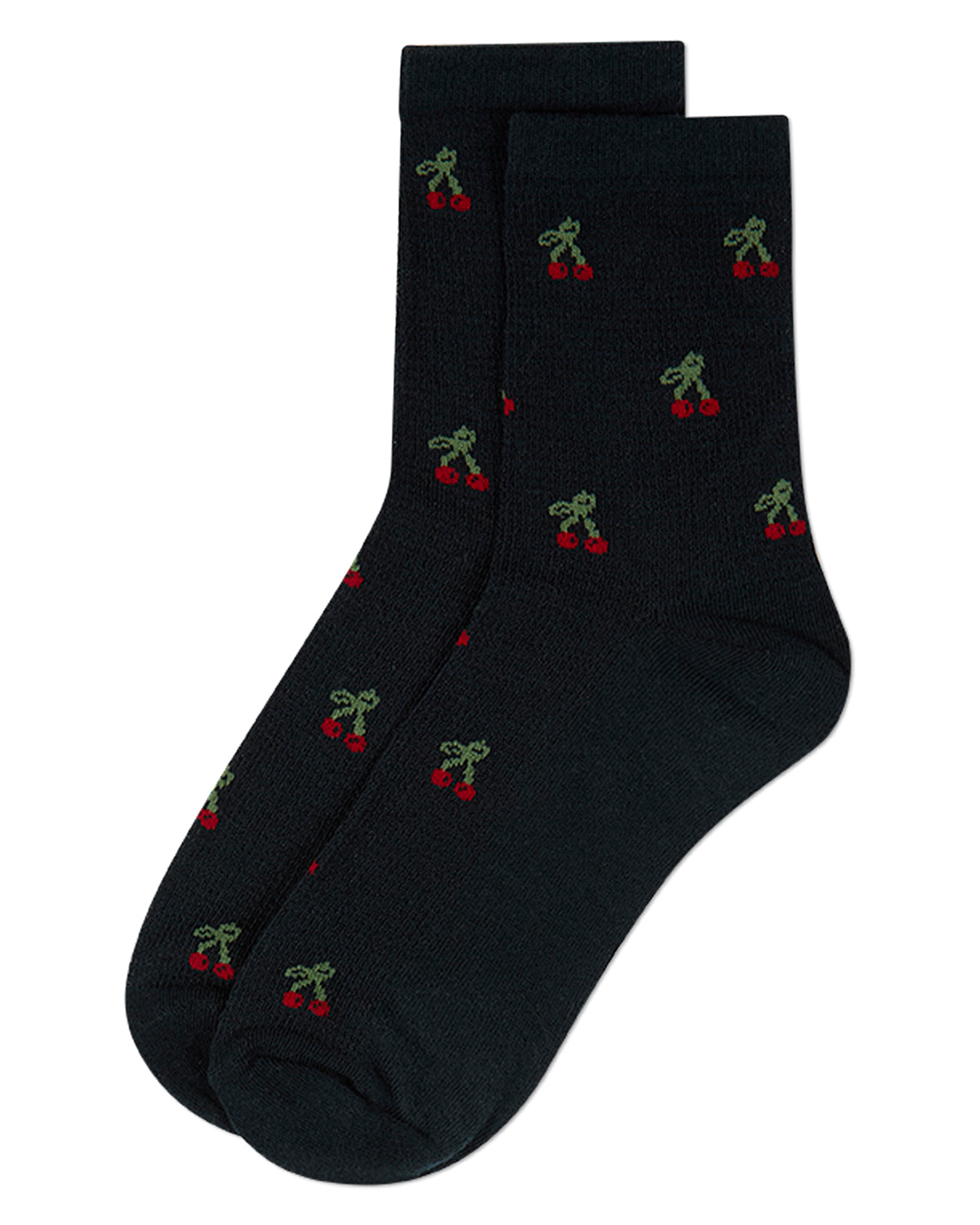 Women's Cherrybomb Waffle Knit Cotton Blend Anklet Socks