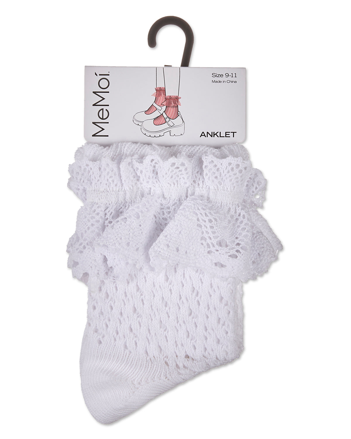 Women's Whimsy Lace Anklet Socks : Color: Gray