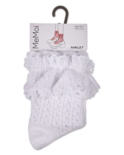 Women's Whimsy Lace Anklet Socks : Color: Gray