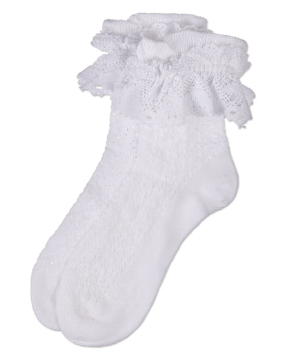 Women's Whimsy Lace Anklet Socks : Color: Gray