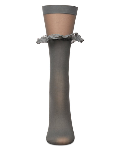 Women's Ruffleina Anklet Socks : Color: Cloud Burst