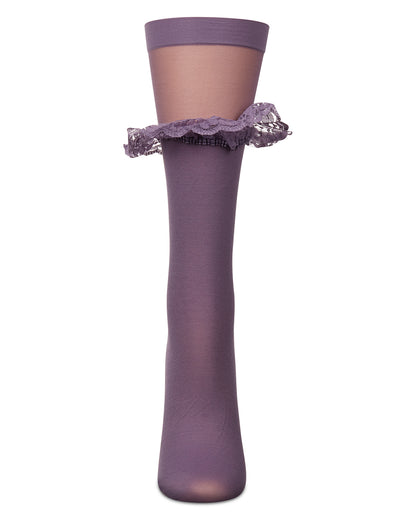 Women's Ruffleina Anklet Socks : Color: Cloud Burst