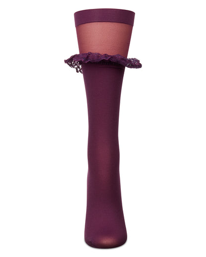 Women's Ruffleina Anklet Socks : Color: Cloud Burst