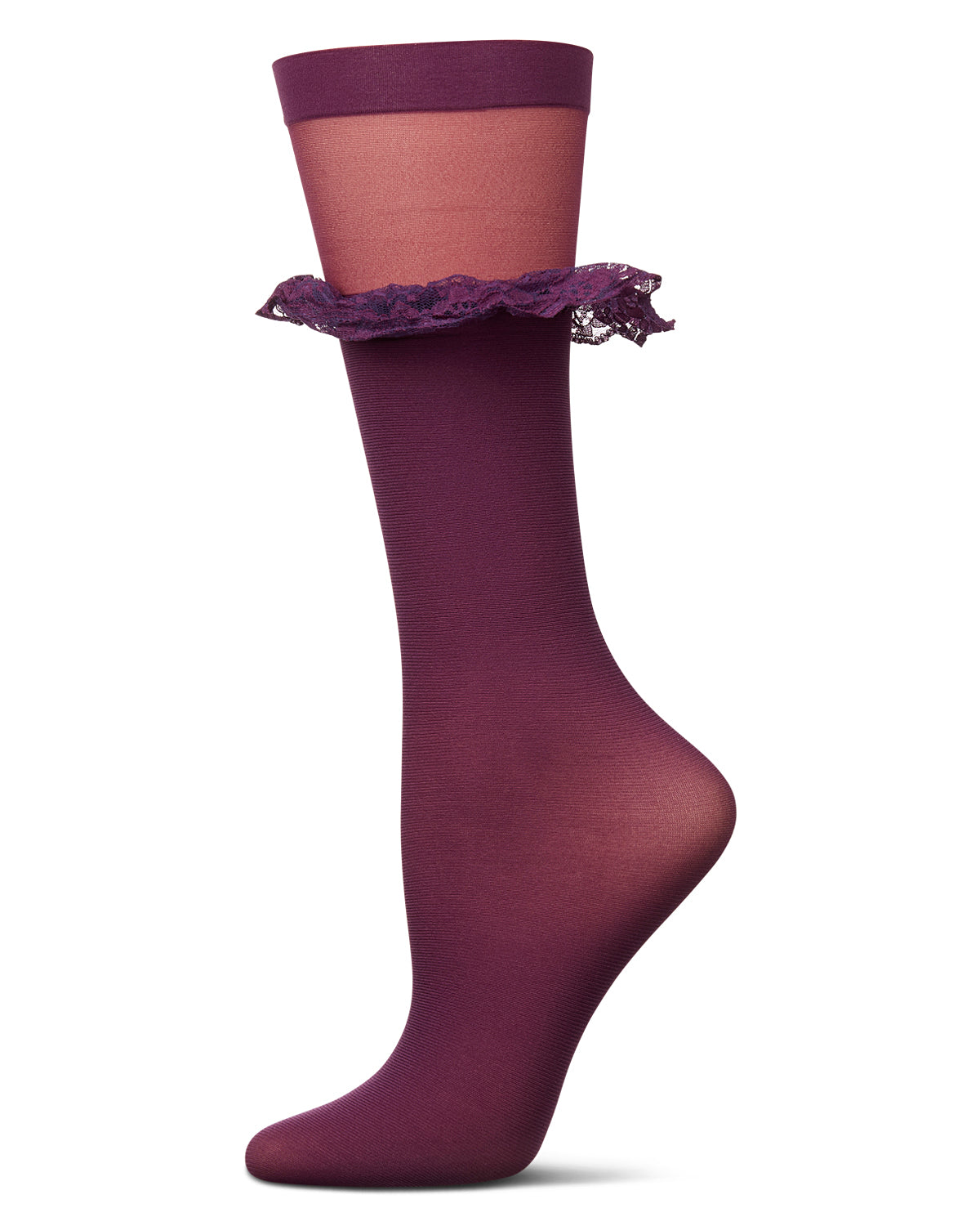 Women's Ruffleina Anklet Socks : Color: Tulipwood