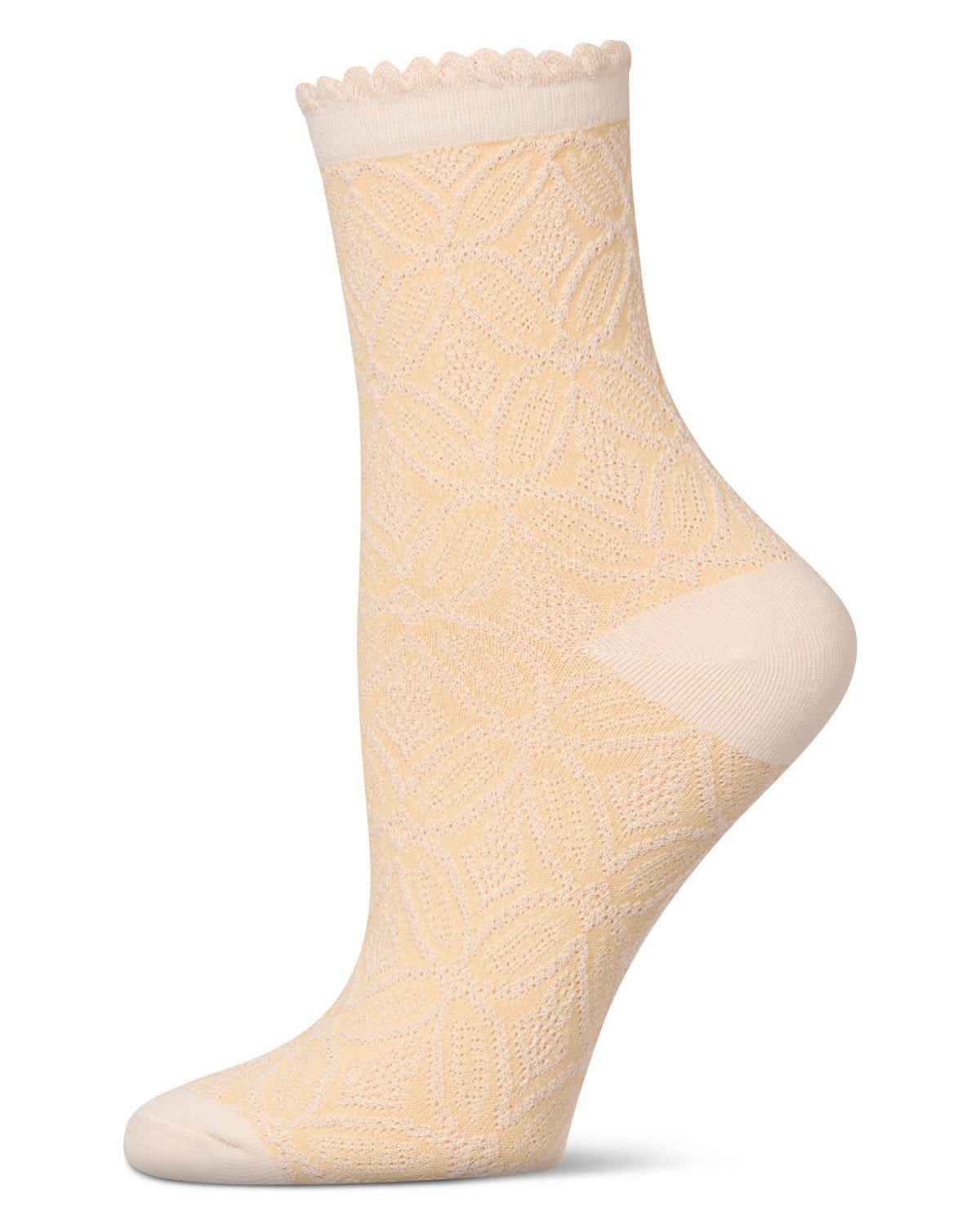 Women's Dimensional Burst Anklet Socks : Color: Buff Yellow