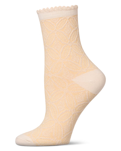 Women's Dimensional Burst Anklet Socks : Color: Buff Yellow