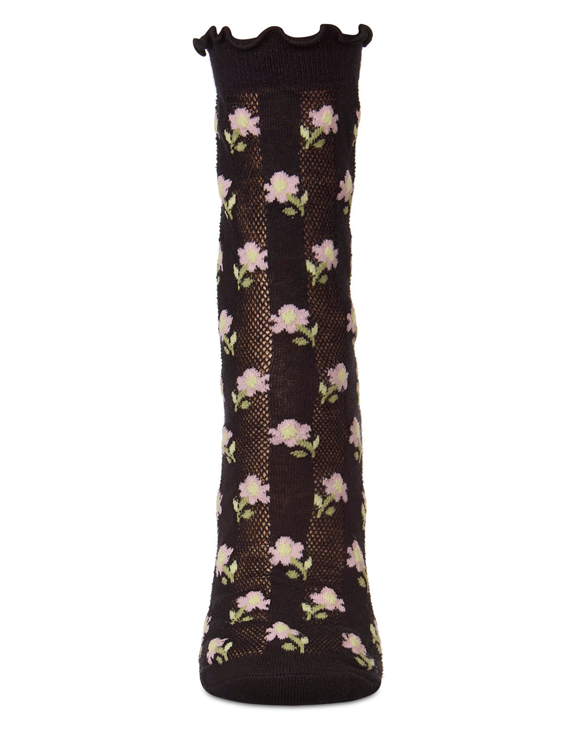 Women's Ditsy Floral Anklets : Color: Black