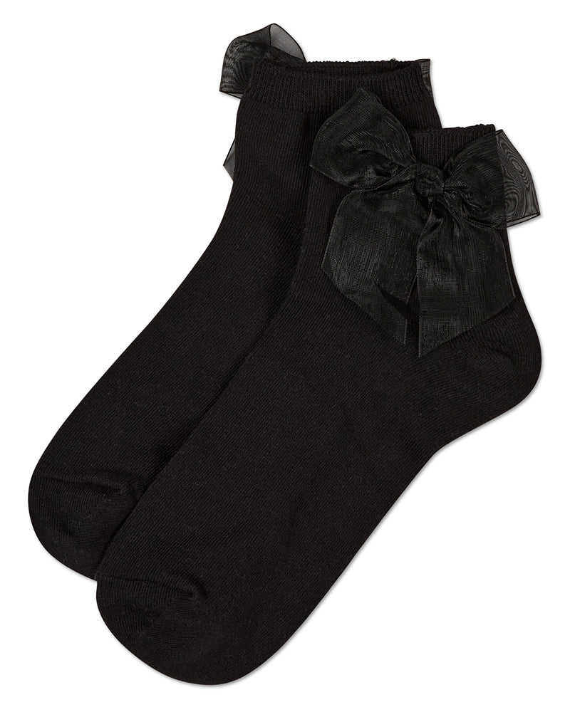 Women's Cotton Rich Tulle Bow Trimmed Ankle Sock