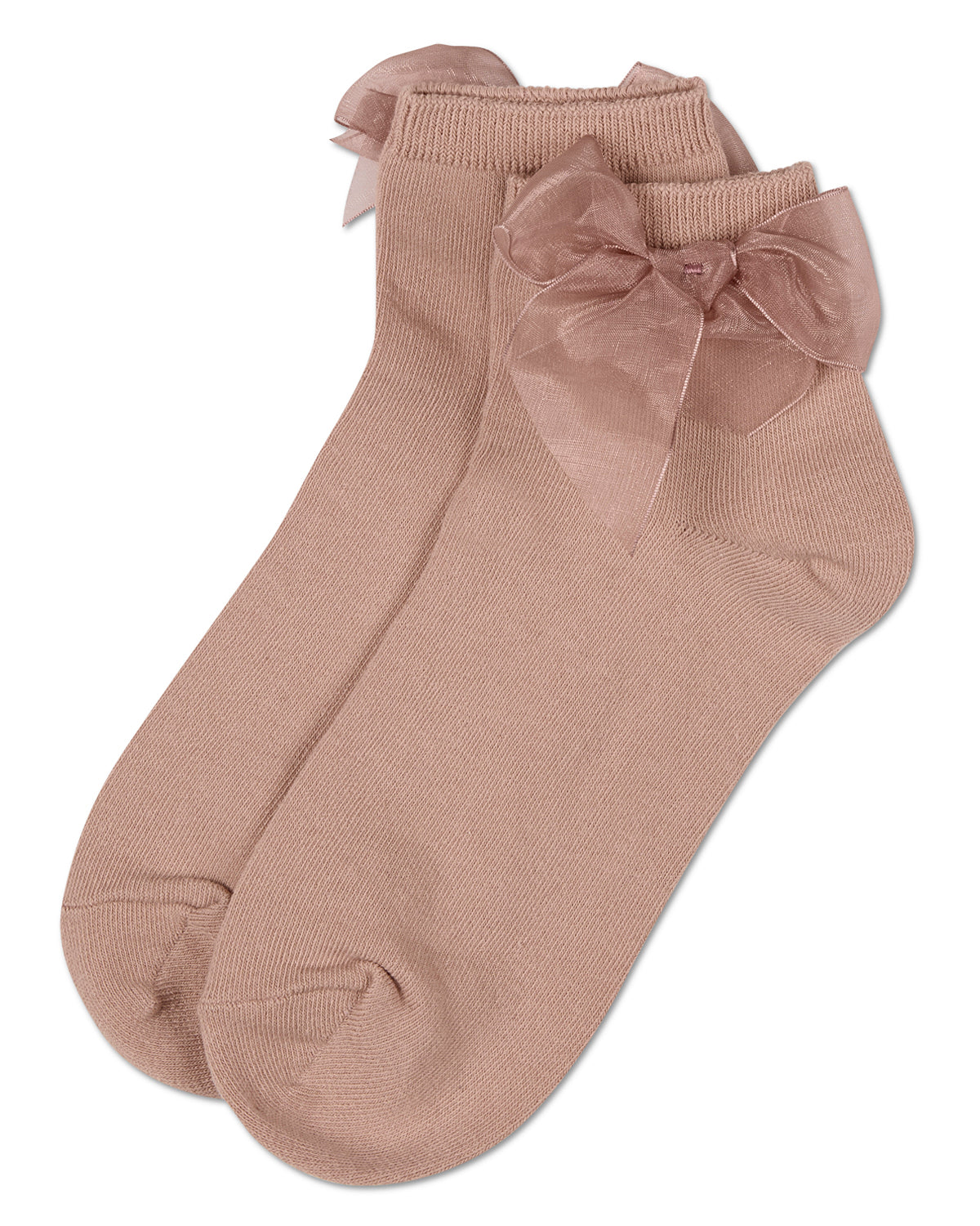 Women's Cotton Rich Tulle Bow Trimmed Ankle Sock : Color: Black