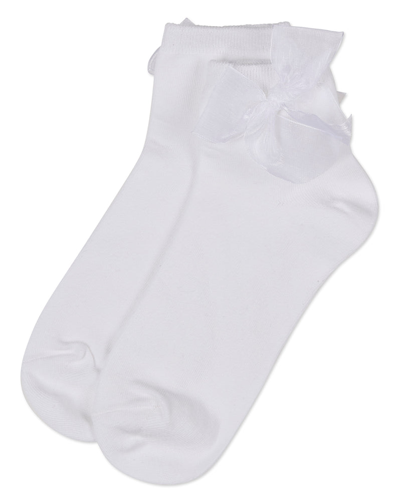 Women's Cotton Rich Tulle Bow Trimmed Ankle Sock