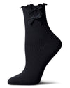 Women's Cotton Rich Lettuce Edge Bow-Trimmed Ankle Sock