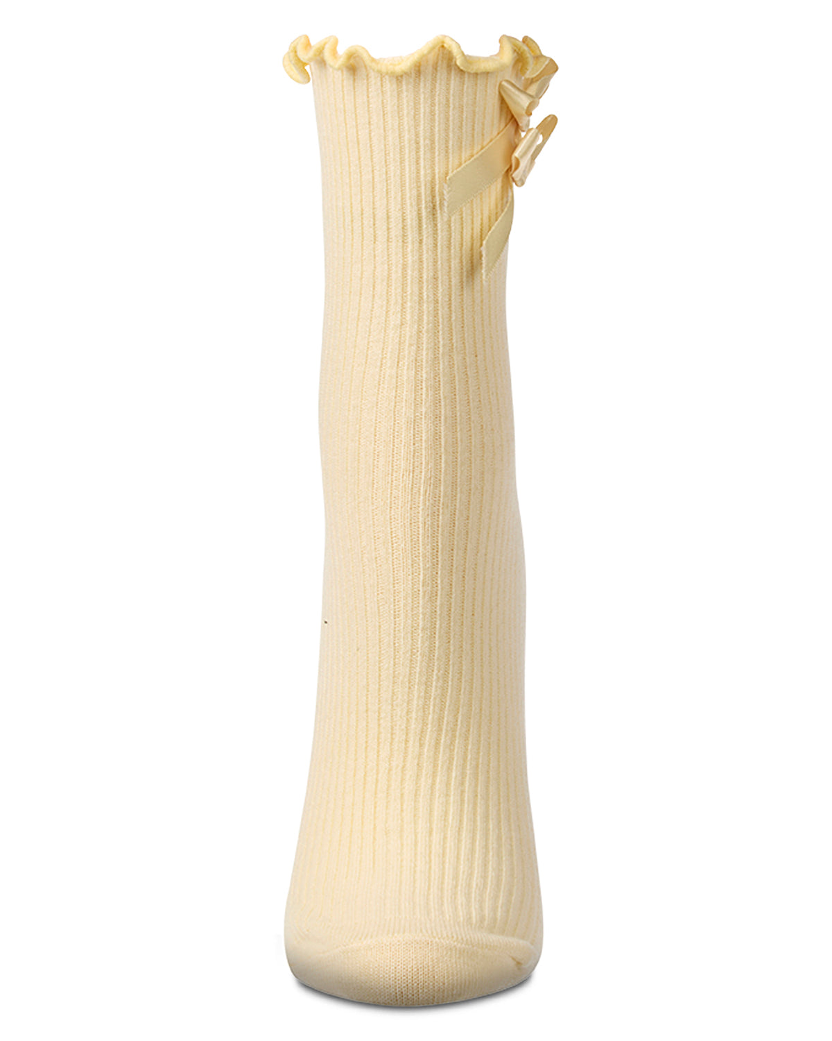 Women's Cotton Rich Lettuce Edge Bow-Trimmed Ankle Sock