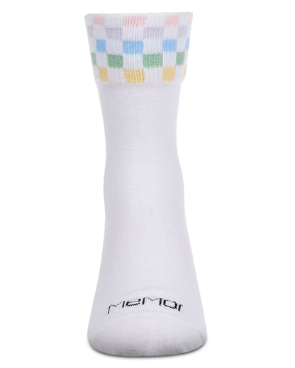 Women's Checker-Trim Cotton-Rich Sporty Ankle Sock