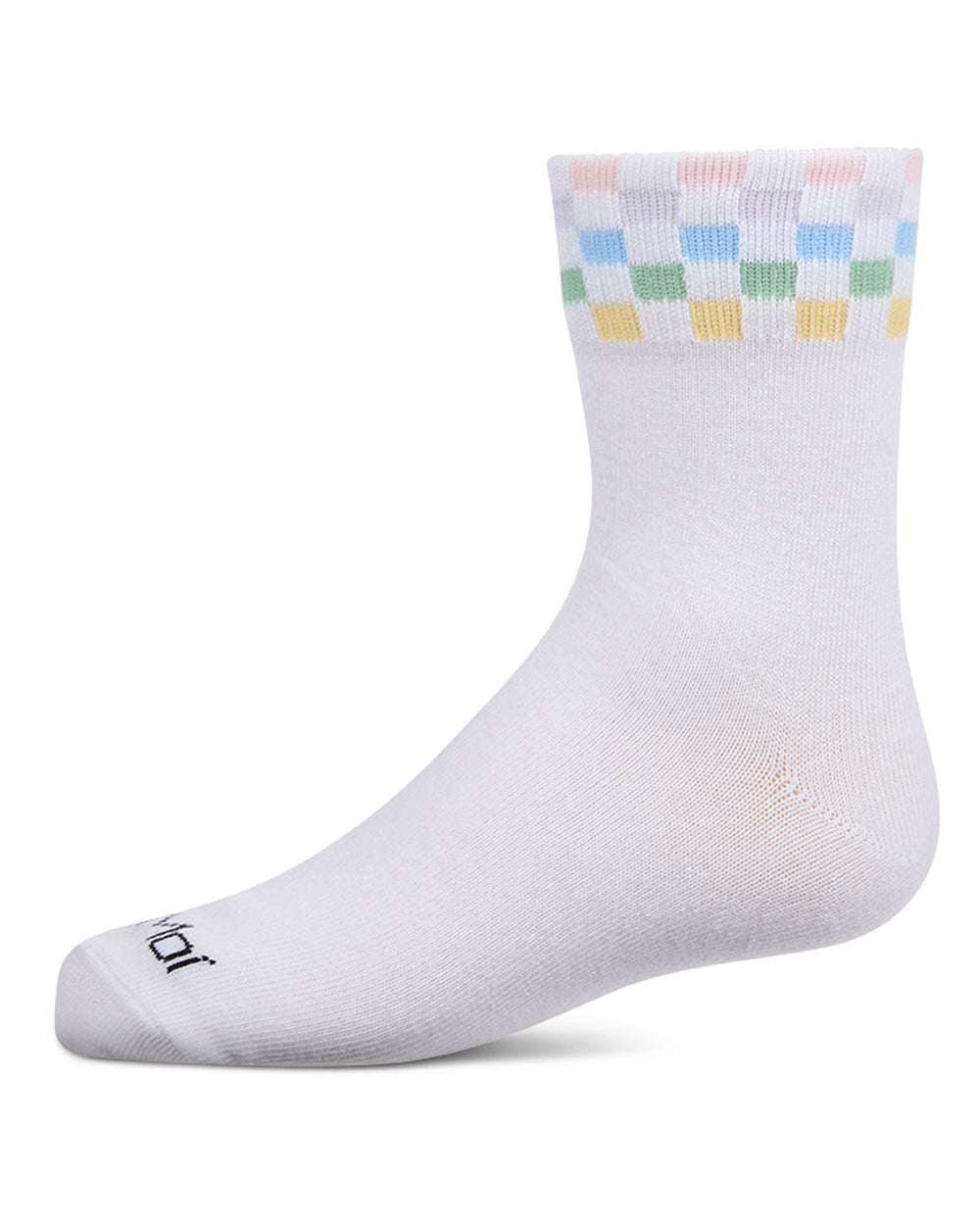 Women's Checker-Trim Cotton-Rich Sporty Ankle Sock