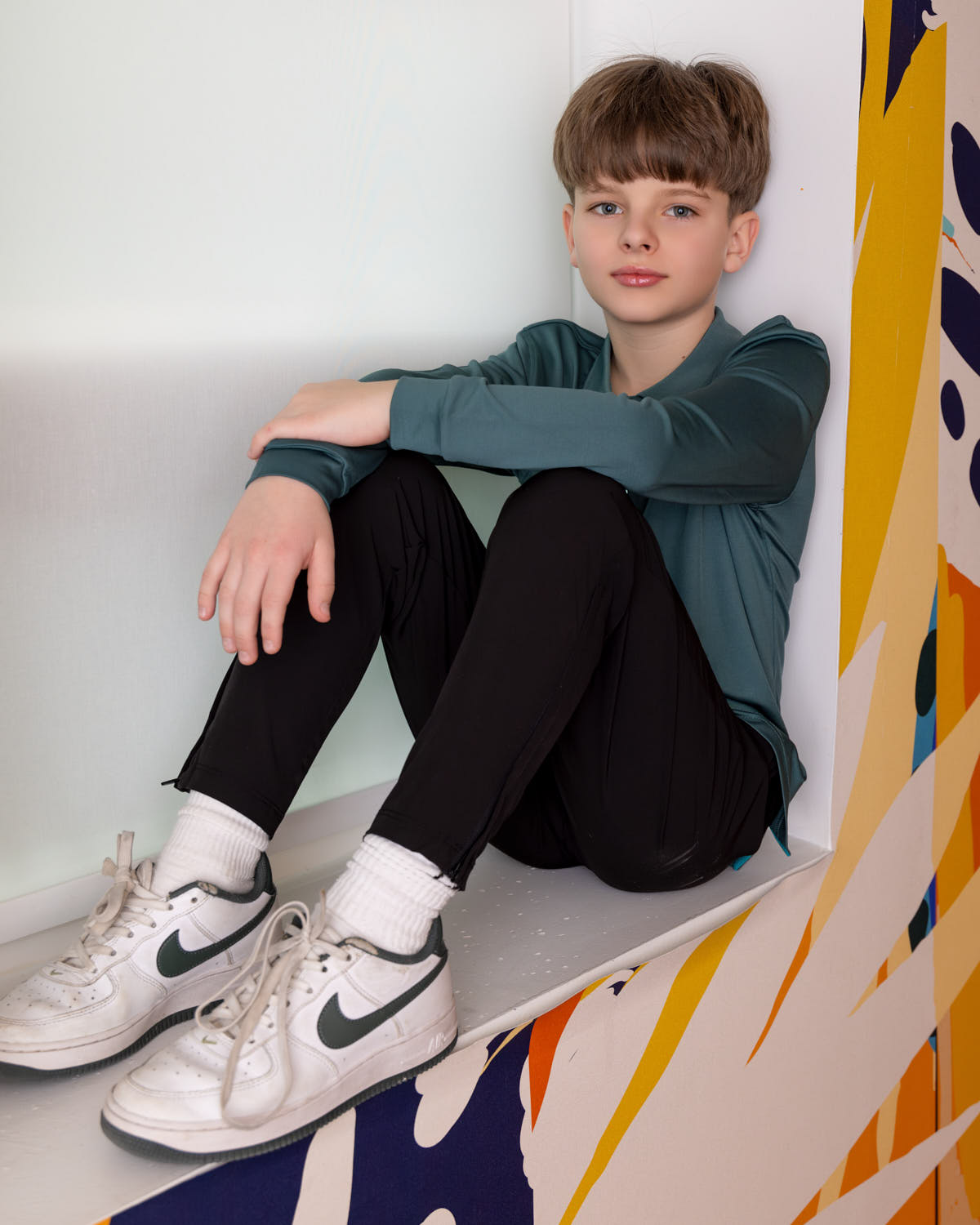 Boys' Sporty Joggers : Color: Black