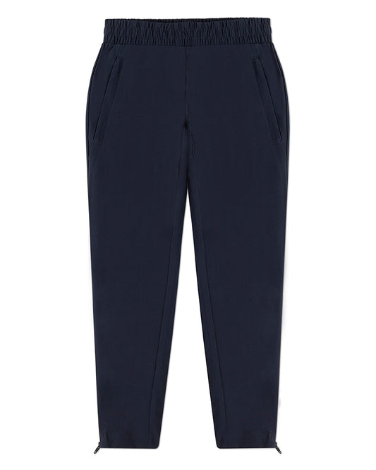 Navy blue pants on a white background