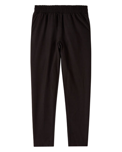 Boys Tapered Pull-On Performance Pants with Elastic Waist and Side Pockets
