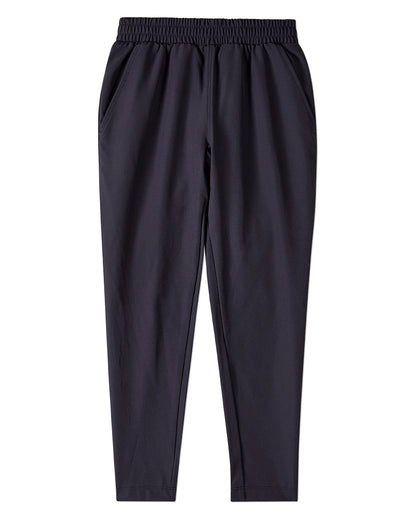 Boys Tapered Pull-On Performance Pants with Elastic Waist and Side Pockets