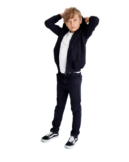 Boys Zip-Up Rayon Blend Hoodie with Cozy Faux Fur Lining -  Introductory Special