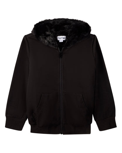 Boys Zip-Up Rayon Blend Hoodie with Cozy Faux Fur Lining -  Introductory Special