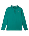 Boys Silky Soft Dri-Effect Moisture Wicking Long Sleeve Polo Shirt