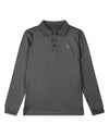Boys Silky Soft Dri-Effect Moisture Wicking Long Sleeve Polo Shirt
