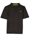 Boys Silky Soft Dri-Effect Moisture Wicking Short Sleeve Polo Shirt : Color: Black