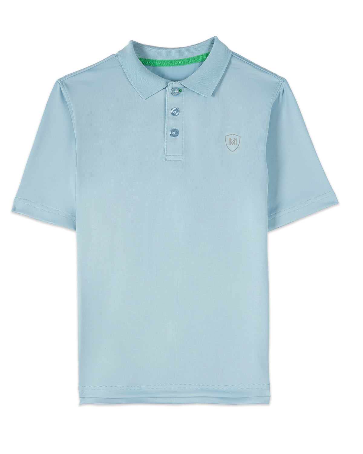 Boys Silky Soft Dri-Effect Moisture Wicking Short Sleeve Polo Shirt : Color: Cashmere Blue