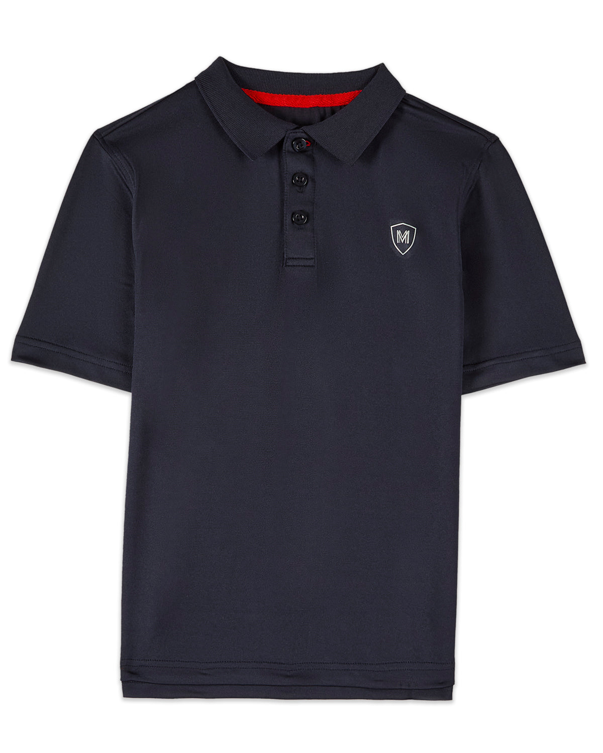 Boys Silky Soft Dri-Effect Moisture Wicking Short Sleeve Polo Shirt : Color: Midnight Navy