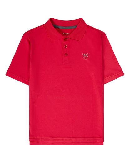 Boys Silky Soft Dri-Effect Moisture Wicking Short Sleeve Polo Shirt