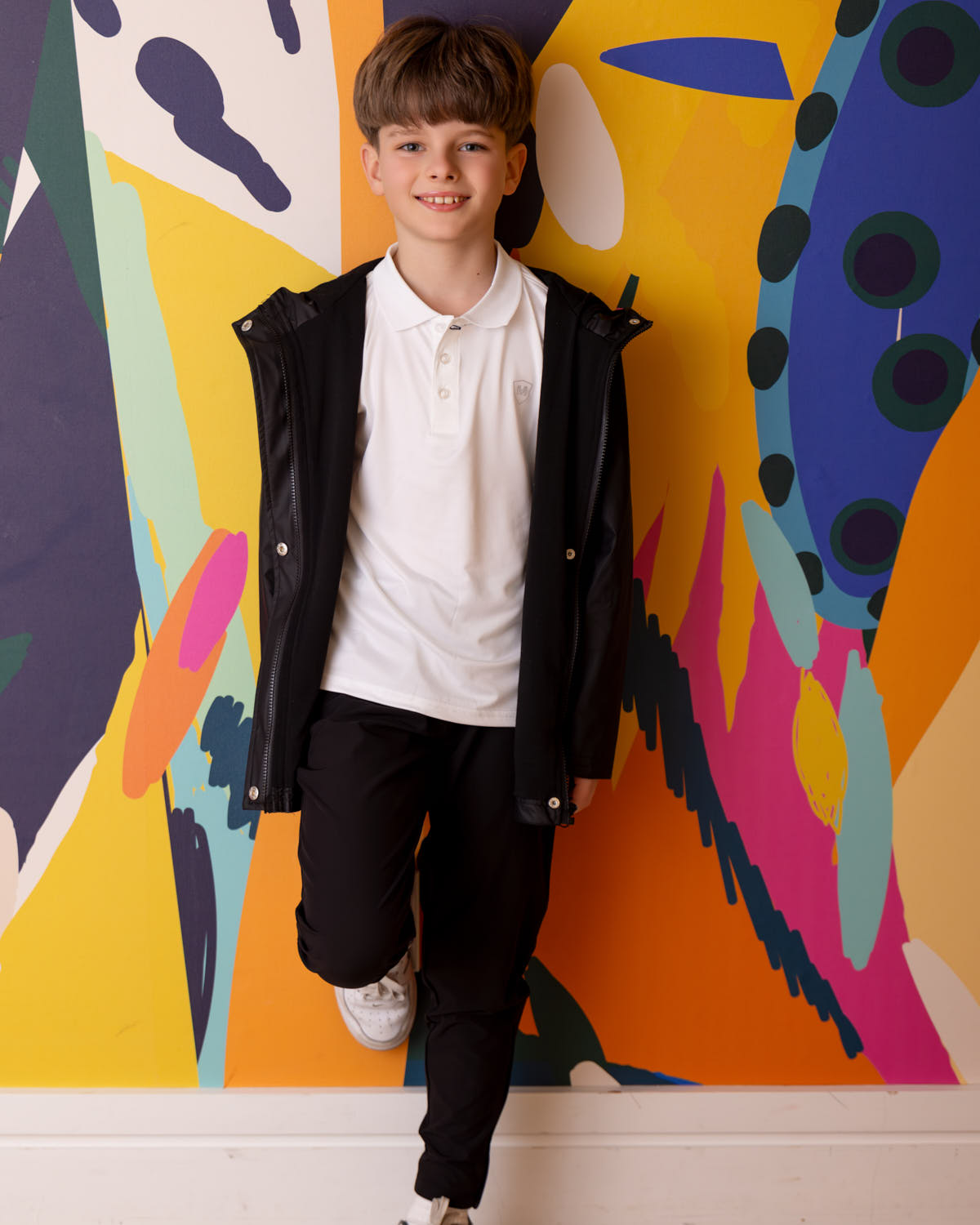 Boys Silky Soft Dri-Effect Moisture Wicking Short Sleeve Polo Shirt : Color: White