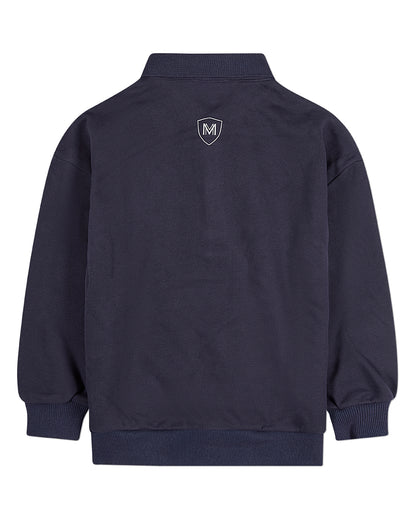 Boys Long-Sleeve Cotton-Rich Fleece Polo Sweatshirt