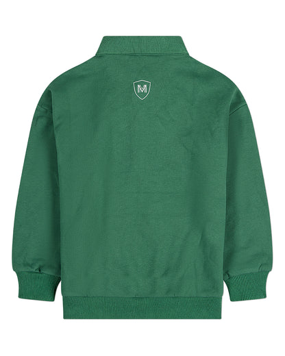 Boys Long-Sleeve Cotton-Rich Fleece Polo Sweatshirt