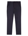 Boys Rayon-Blend 2-Pocket Solid-Color Stretch Knit Dress Pants