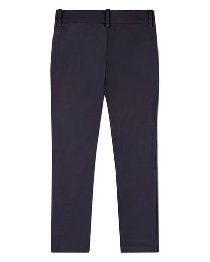 Boys Rayon-Blend 2-Pocket Solid-Color Stretch Knit Dress Pants
