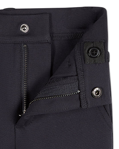 Boys Rayon-Blend 2-Pocket Solid-Color Stretch Knit Dress Pants