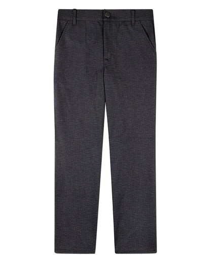 Boys Houndstooth-Print Rayon-Blend 2-Pocket Stretch Knit Dress Pants