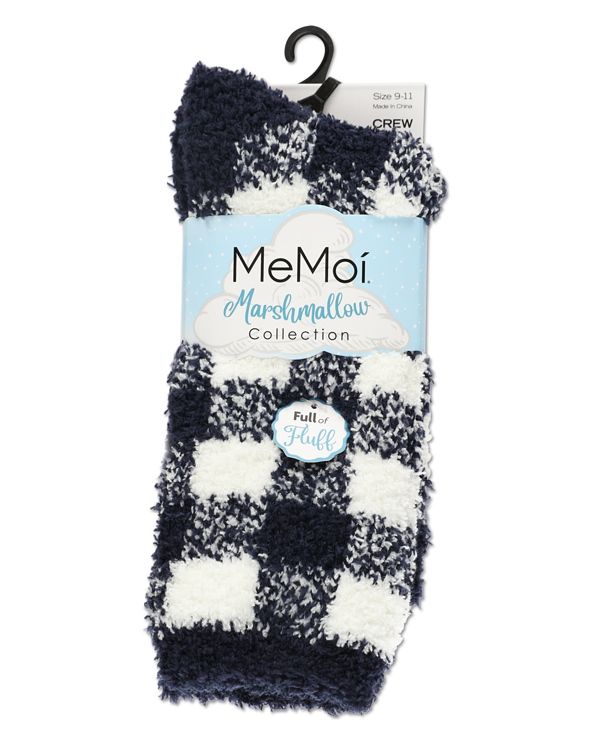 Women's Classic Buffalo Plaid Cozy Crew Socks : Color: Black