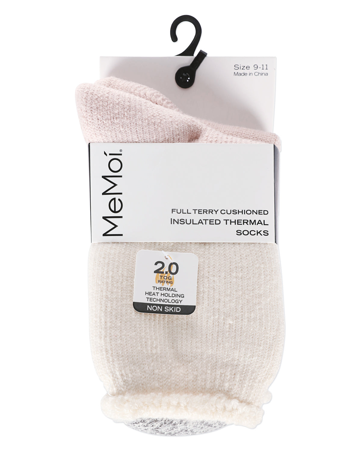 Women's Colorblock Cozy Warm Thermal Crew Socks : Color: Blush