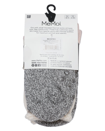 Women's Colorblock Cozy Warm Thermal Crew Socks : Color: Blush