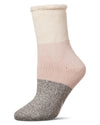 Women's Colorblock Cozy Warm Thermal Crew Socks : Color: Blush