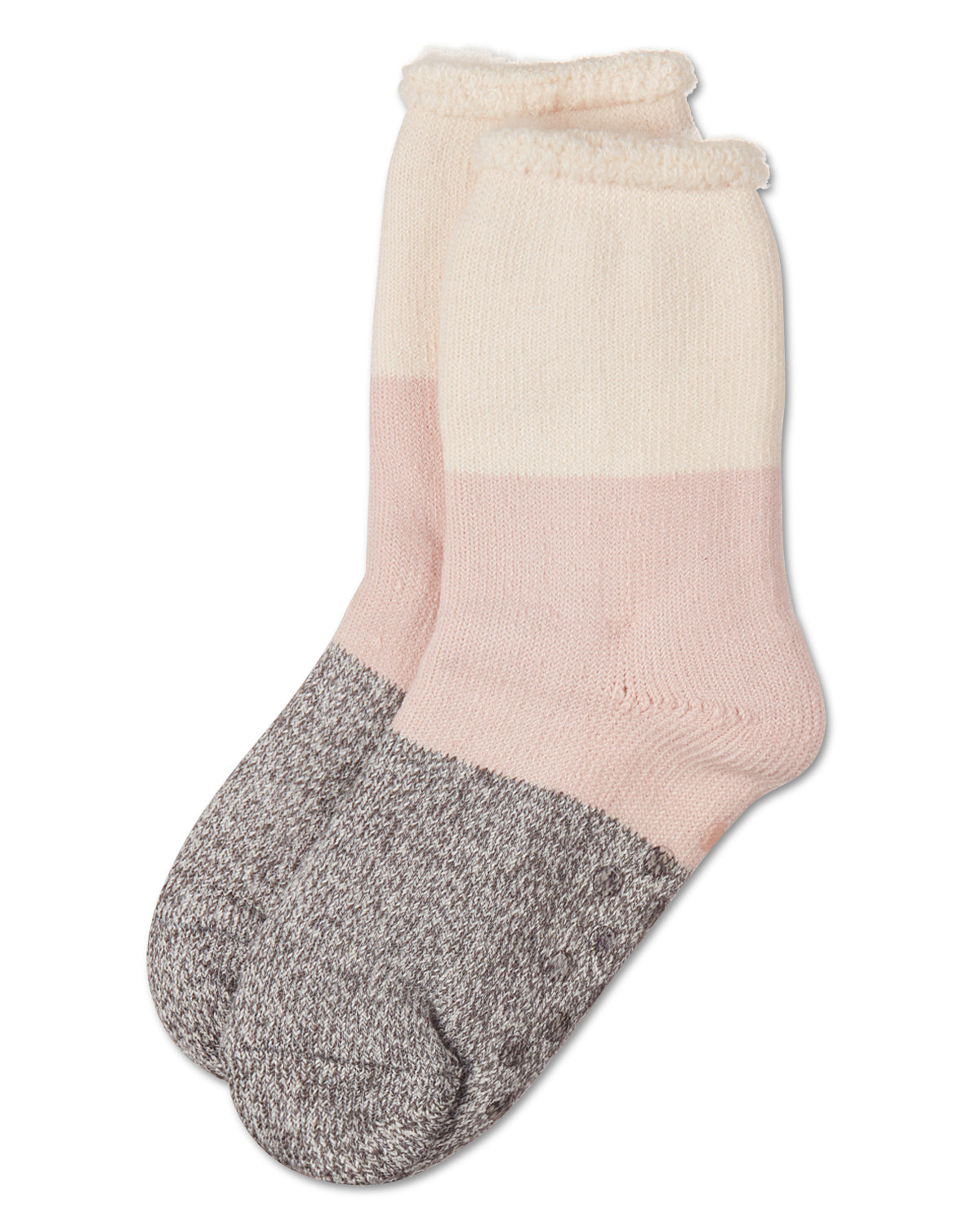 Women's Colorblock Cozy Warm Thermal Crew Socks : Color: Blush