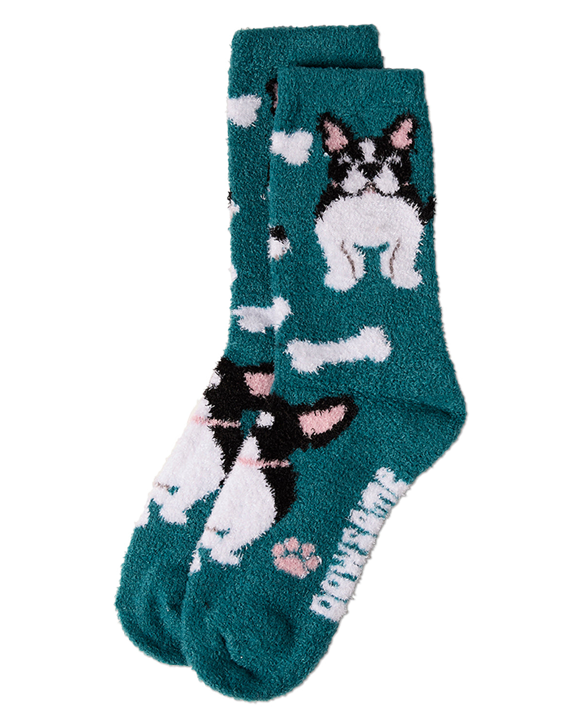 Women's Dog Themed SuperSoft Cozy Crew Sock : Color: Tan