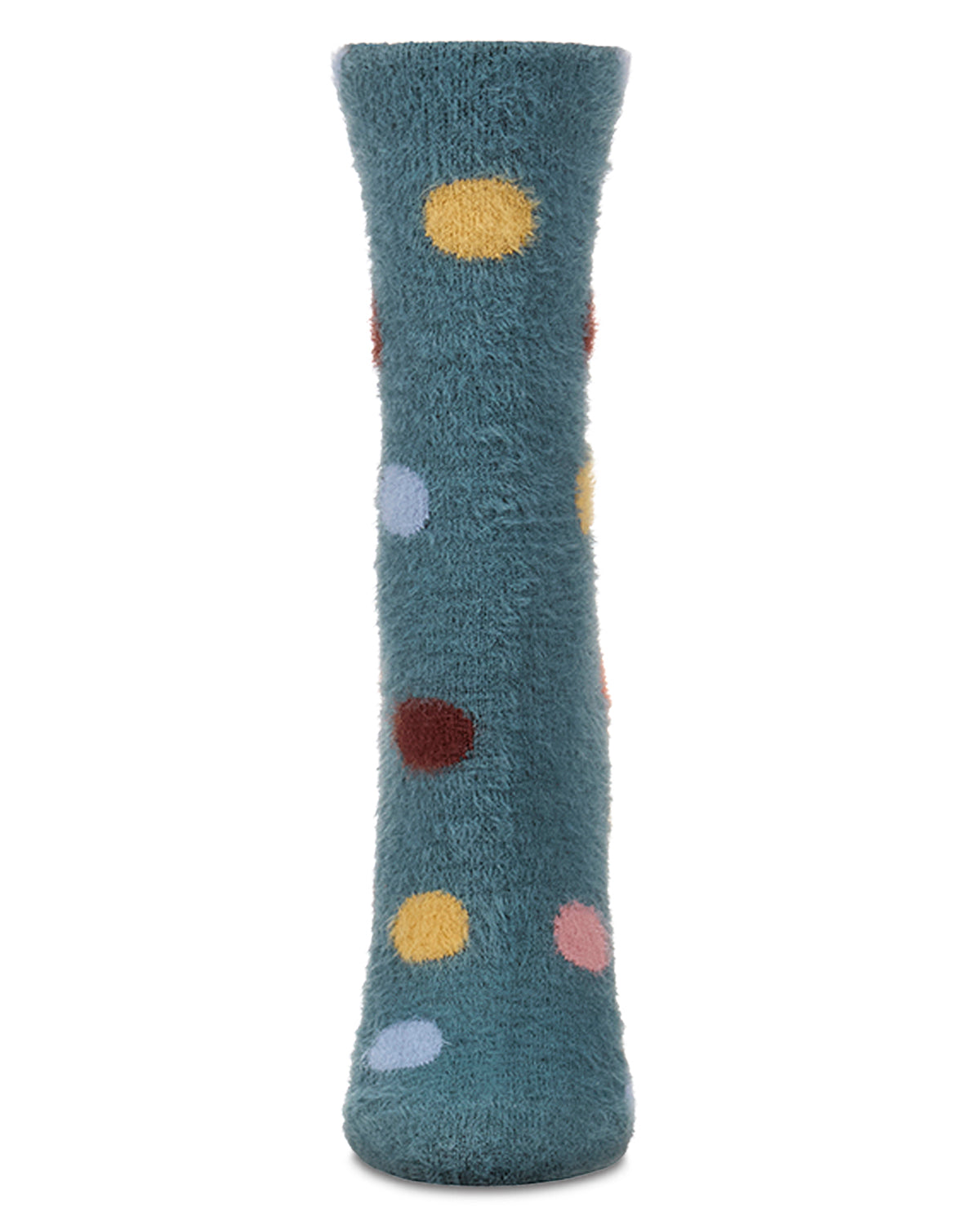 Women's Dotted Plush Cozy Novelty Crew Sock