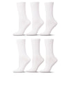 Women's 6 Pair Pack Basic Rib/Flat Knit/Cable Crew Socks