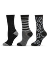 3 Pairs Women's Buttersoft Variety Novelty Crew Socks